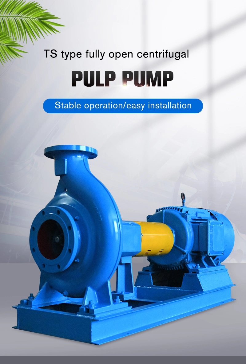 ISO9001 Standard Caustic Soda Centrifugal White Paper Pulp Pump